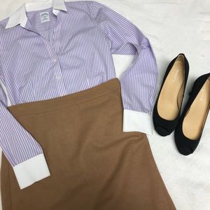 J Crew Tan Pencil Skirt Size 2